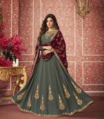 Mehendi embroidered georgette salwar