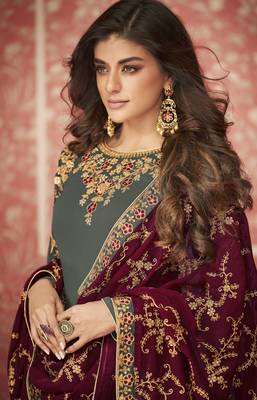 Mehendi embroidered georgette salwar 2