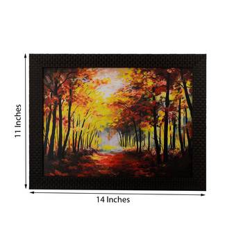 Fall Season Scenary View Satin Matt Texture UV Art Painting 2