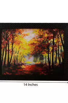 Fall Season Scenary View Satin Matt Texture UV Art Painting