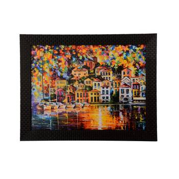 Colorful City View Satin Matt Texture UV Art Painting 1