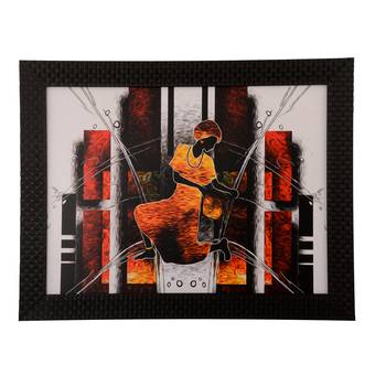 Abstract Dance Scene Satin Matt Texture UV Art Painting 1