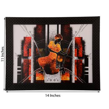 Abstract Dance Scene Satin Matt Texture UV Art Painting 2