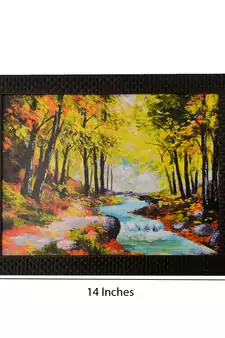 Colorful Rive Flow View Satin Matt Texture UV Art Painting