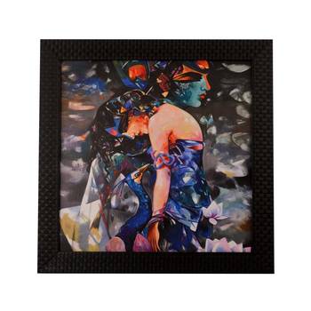 Colorful Beautiful Lady Satin Matt Texture UV Art Painting 1