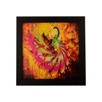Colorful Peocock Satin Matt Texture UV Art Painting 1