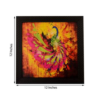 Colorful Peocock Satin Matt Texture UV Art Painting 2