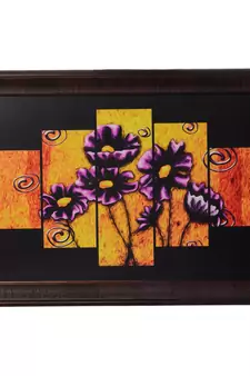 Floral 5 Cut Design Satin Matt Texture UV Art Painting