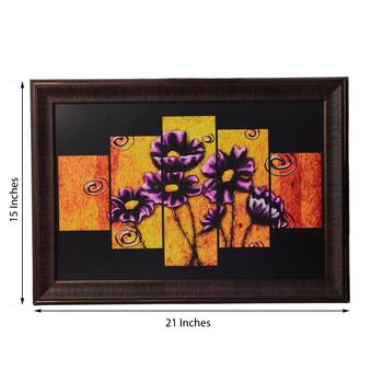 Floral 5 Cut Design Satin Matt Texture UV Art Painting 2