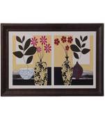 Botanical Floral Pot Satin Matt Texture UV Art Painting