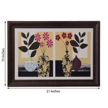 Botanical Floral Pot Satin Matt Texture UV Art Painting 2