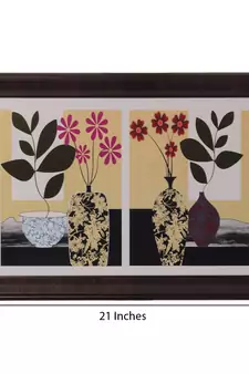Botanical Floral Pot Satin Matt Texture UV Art Painting