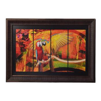 Colorful Parrot Satin Matt Texture UV Art Painting 1