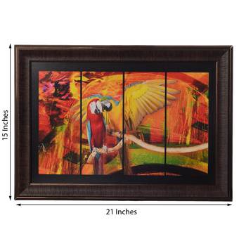 Colorful Parrot Satin Matt Texture UV Art Painting 2