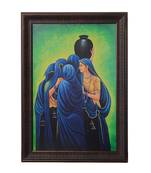 Group of Women Satin Matt Texture UV Art Painting