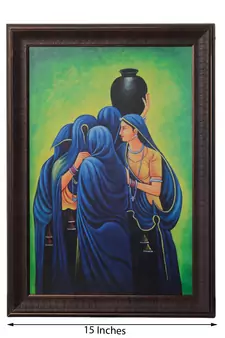 Group of Women Satin Matt Texture UV Art Painting