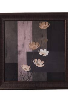 Floral Design Special Effect Sparkle Velvet Touch Reprint