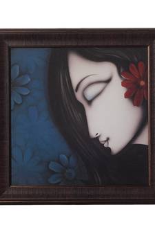 Beautiful Girl Special Effect Sparkle Velvet Touch Reprint