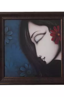 Beautiful Girl Special Effect Sparkle Velvet Touch Reprint