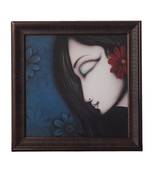 Beautiful Girl Special Effect Sparkle Velvet Touch Reprint