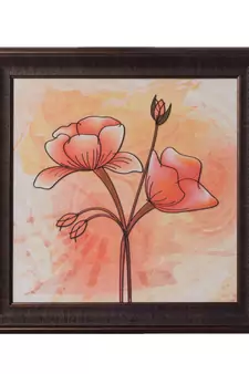 Beautiful Flower Special Effect Sparkle Velvet Touch Reprint
