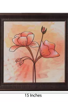 Beautiful Flower Special Effect Sparkle Velvet Touch Reprint
