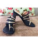 blue kalamkari kolhapuri