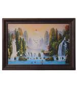 Waterfall View Satin Matt Texture UV Art Painting