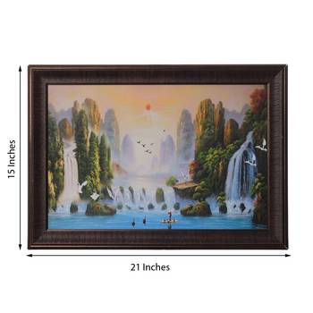 Waterfall View Satin Matt Texture UV Art Painting 3