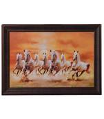 Running Lucky White Horses Satin Matt Texture UV Art Painting