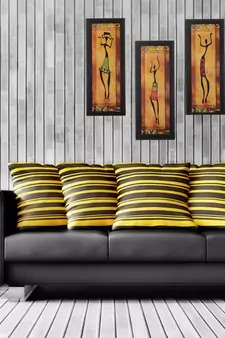 Set of 3 Tribal Lady Satin Matt Texture UV Art Painting