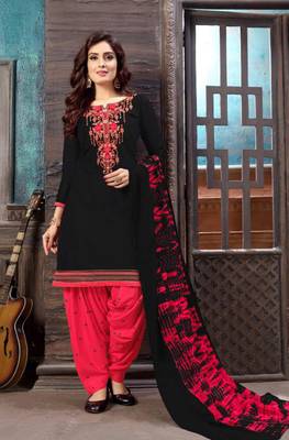 Black Embroidered Cotton Salwar 1