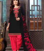 Black Embroidered Cotton Salwar