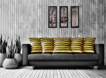 Set of 3 Tribal Lady Satin Matt Texture UV Art Painting 2