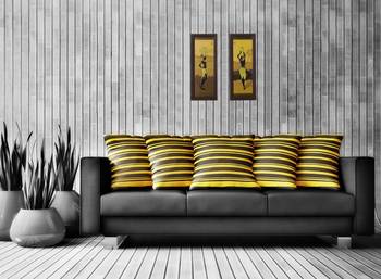 Set of 2 Tribal Lady Satin Matt Texture UV Art Painting 2