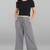 Janasya Women's Grey Cotton Schiffli Palazzo