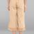 Janasya Women's Beige  Cotton Schiffli Palazzo
