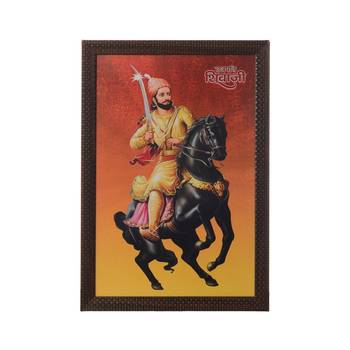 Shivaji Maharaj Satin Matt Texture UV Art Painting 1