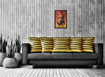 Shivaji Maharaj Satin Matt Texture UV Art Painting 2
