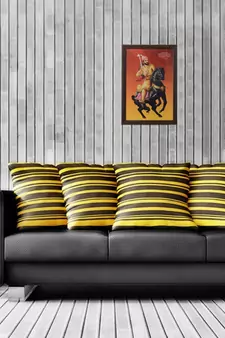 Shivaji Maharaj Satin Matt Texture UV Art Painting