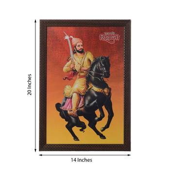 Shivaji Maharaj Satin Matt Texture UV Art Painting 3
