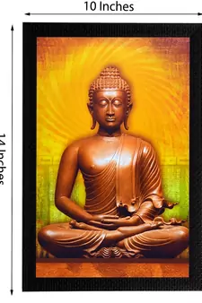 Set Of 3 Meditating Buddha Satin Matt Texture UV Art Painting