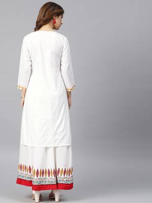 White hand woven cotton chikankari-kurtis 2