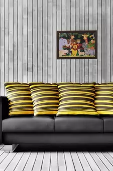 Happy Jungle Animals Satin Matt Texture UV Art Painting