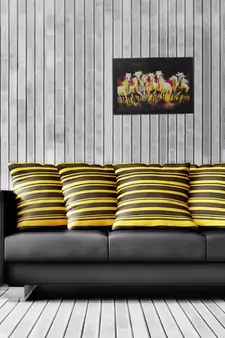 Lucky Running Horses Satin Matt Texture UV Art Painting