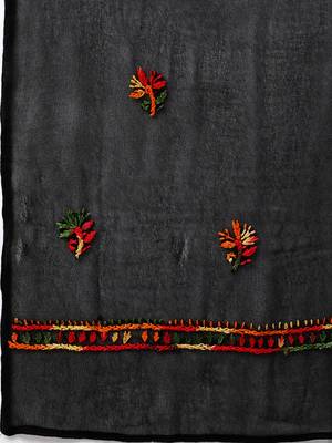 Black hand woven georgette chikankari-kurtis 5