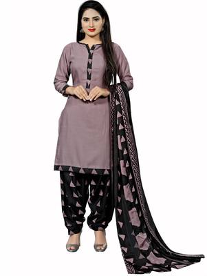 Light-onion-pink printed cotton salwar 1