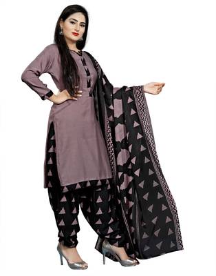 Light-onion-pink printed cotton salwar 3