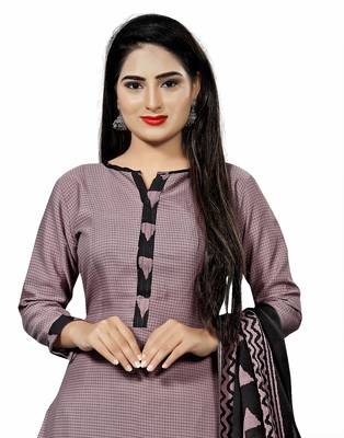 Light-onion-pink printed cotton salwar 5