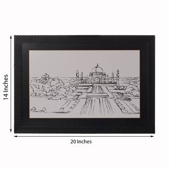 Sketched Tajmahal Satin Matt Texture UV Art Painting 2